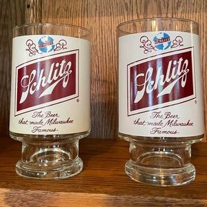 1970 Schlitz glasses